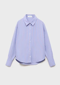 Striped cotton oversized shirt
