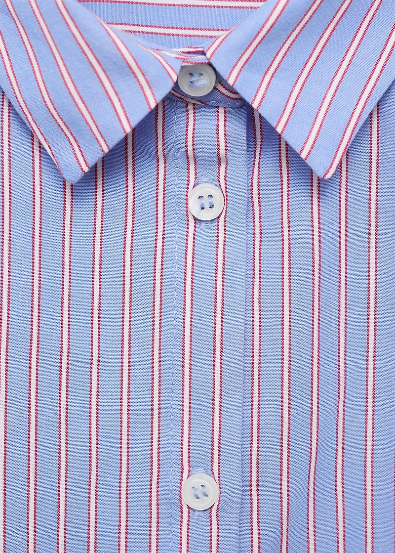 Striped cotton oversized shirt