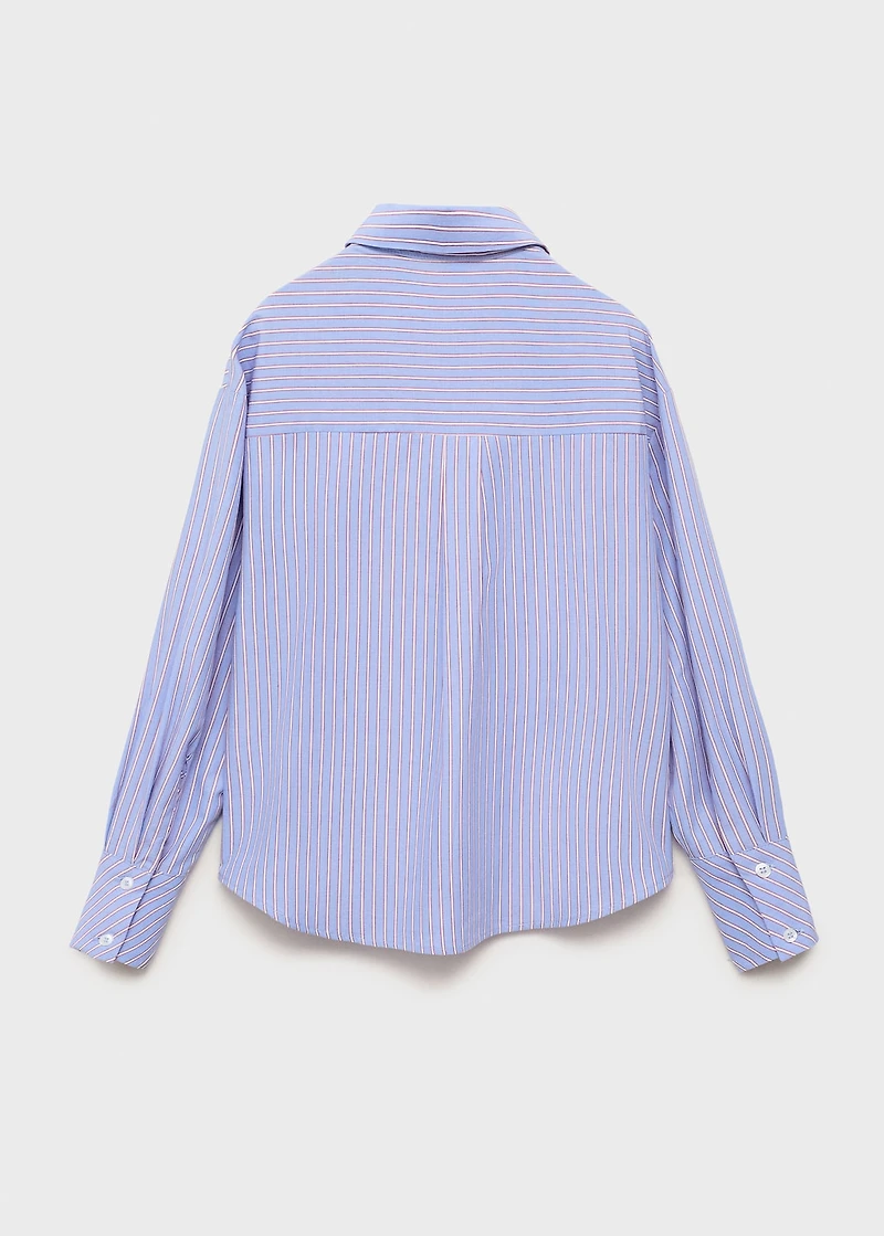 Striped cotton oversized shirt