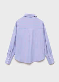 Striped cotton oversized shirt