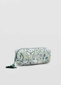 Floral-print pencil case