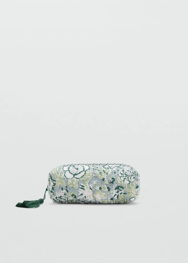 Floral-print pencil case