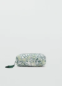 Floral-print pencil case