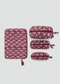 Floral-print pencil case