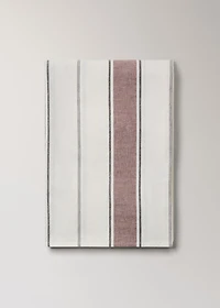 Cotton striped tablecloth for to diners