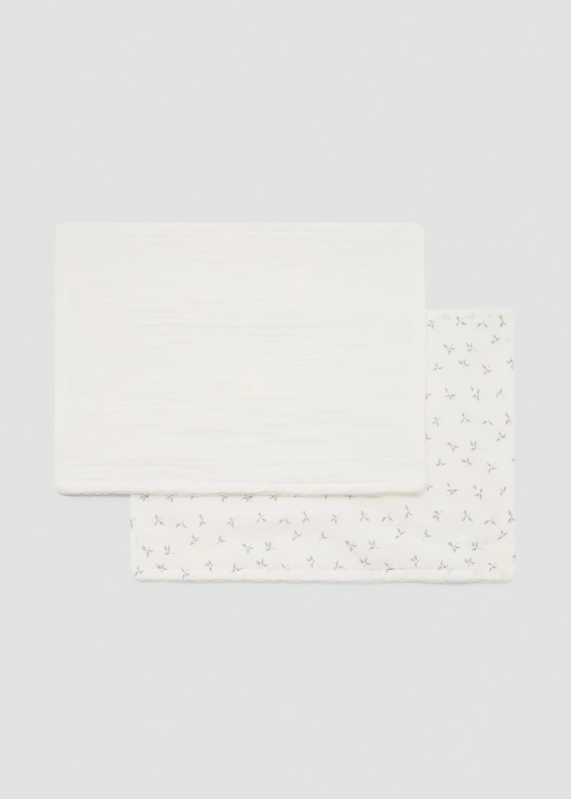 Cotton shawl with mini-flower print