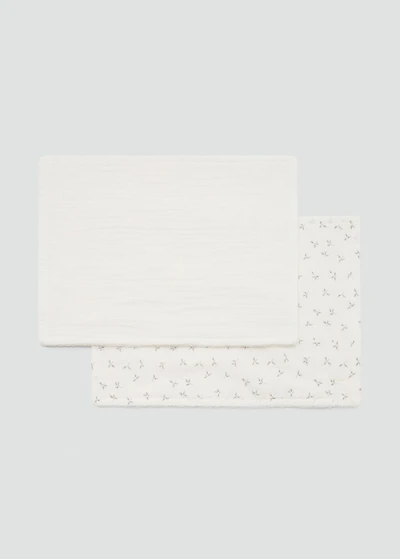 Cotton shawl with mini-flower print