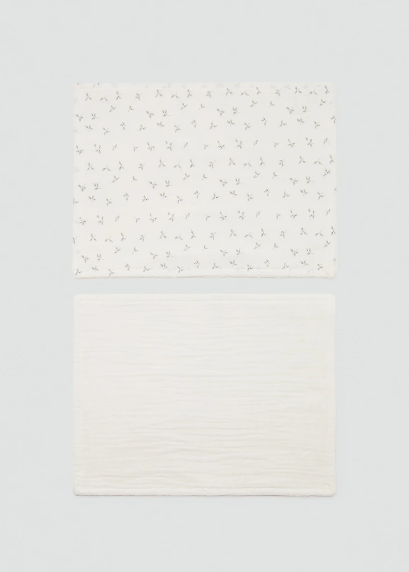 Cotton shawl with mini-flower print