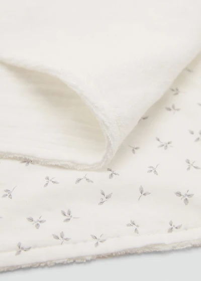 Cotton shawl with mini-flower print