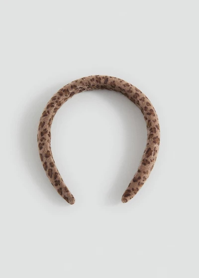 Animal-print textured hairband
