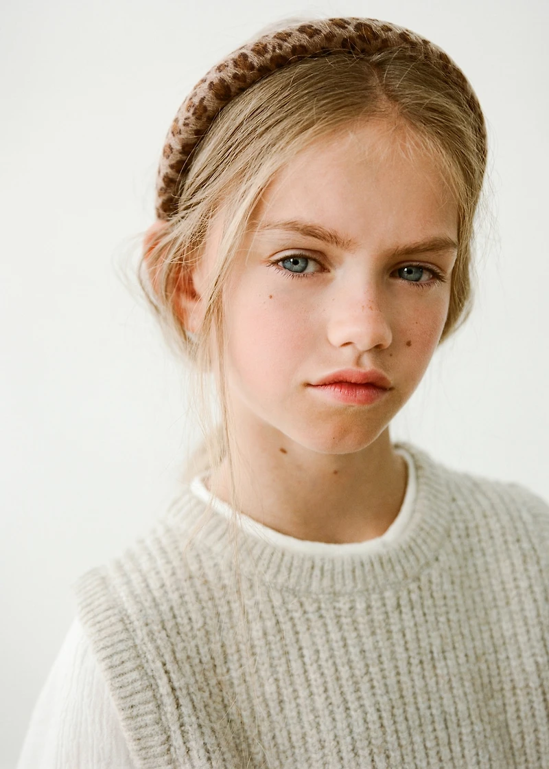 Animal-print textured hairband