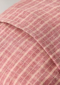 Children's cushion cover with checked pattern and overlock stitching 7.87x11.81