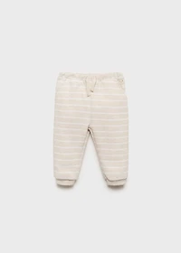 Striped joggers with drawstring