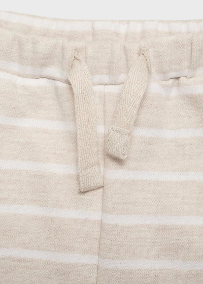 Striped joggers with drawstring