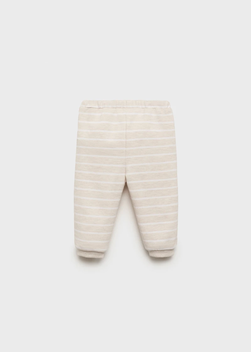 Striped joggers with drawstring