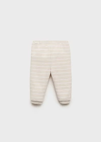 Striped joggers with drawstring