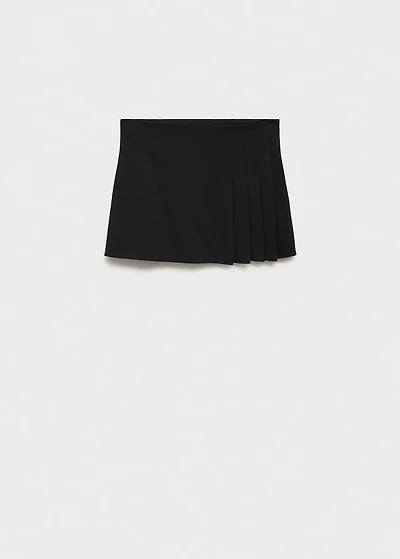Pleated mini-skirt