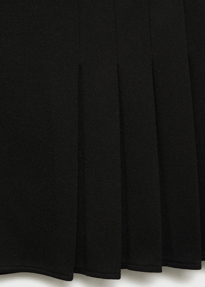 Pleated mini-skirt