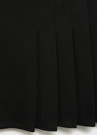 Pleated mini-skirt