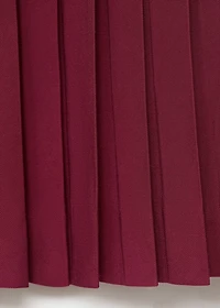 Pleated skirt with buckles