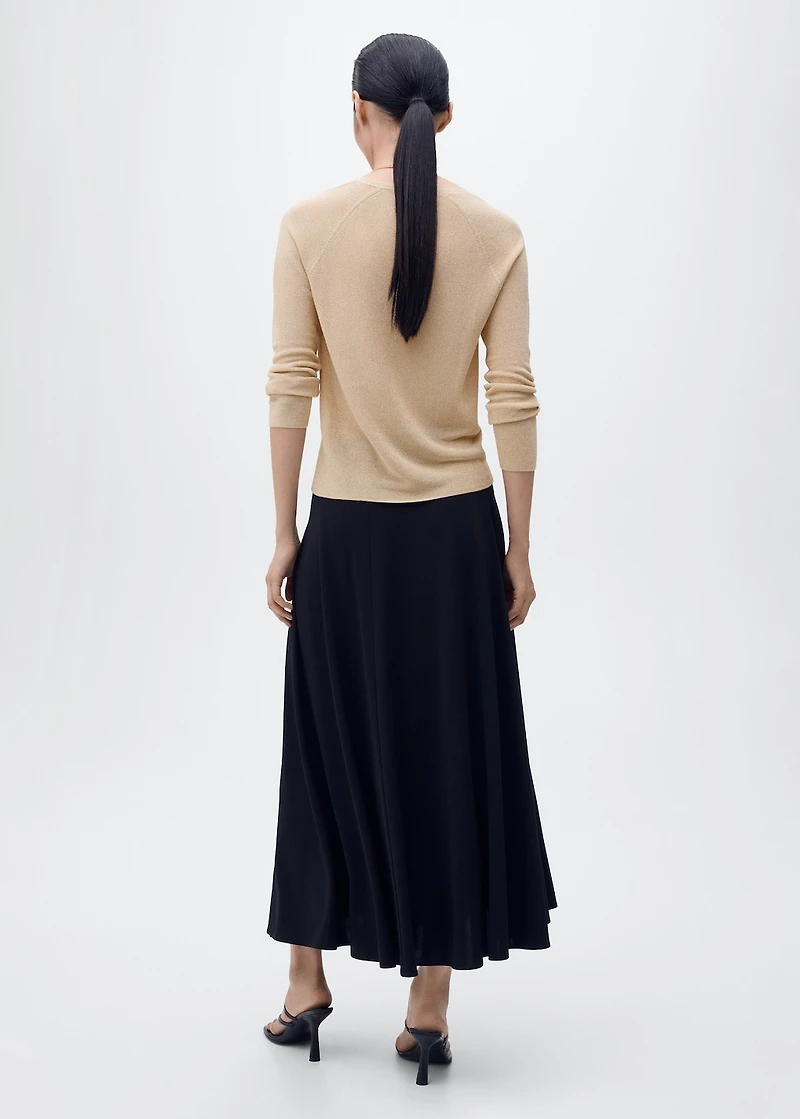 V-neck lurex sweater