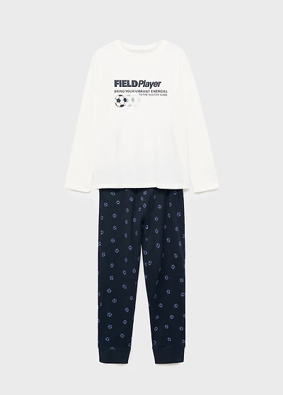 Printed rabbit long pyjamas