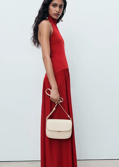 Halter-neck knitted dress