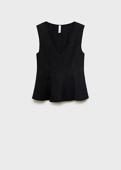 Lyocell peplum top