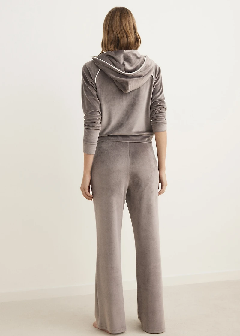 Velour sweatshirt with soft touch