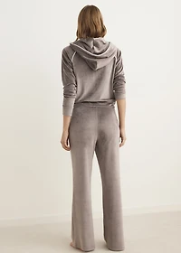 Velour sweatshirt with soft touch