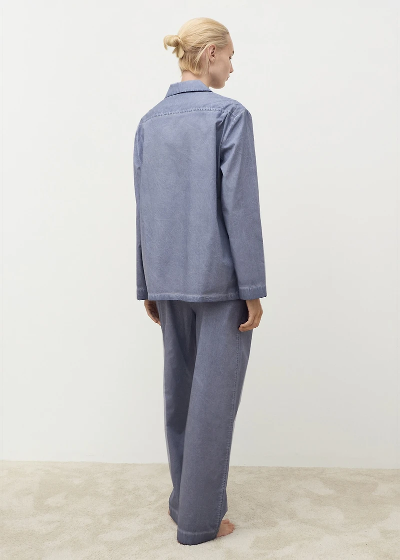 Garment-dyed cotton shirt