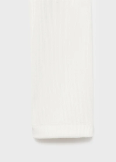 Rib-knit round-neck t-shirt