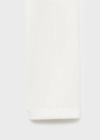 Rib-knit round-neck t-shirt