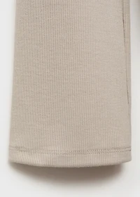 Ribbed-knit nightdress with buttons