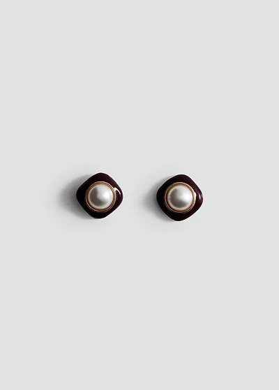 Combined pearl earrings