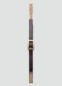 Leather mixed belt