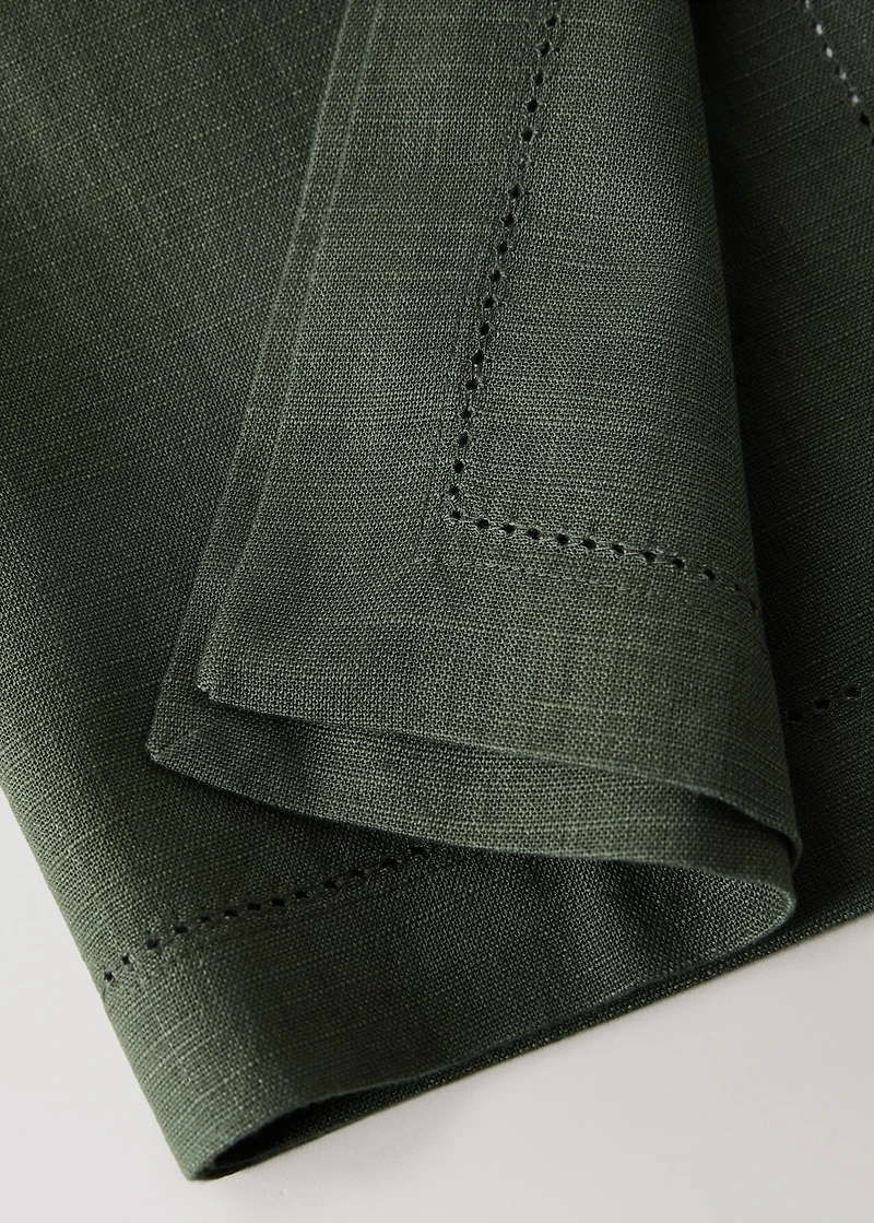 Cotton napkin with hemstitch