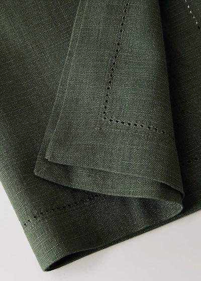 Cotton napkin with hemstitch