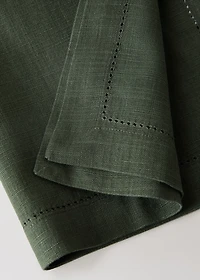 Cotton napkin with hemstitch