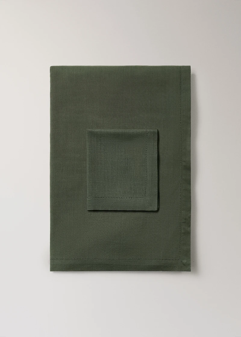 Cotton napkin with hemstitch