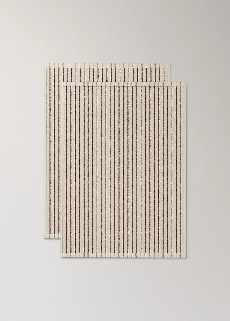 Multi-striped terry kitchen towels