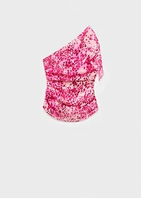 Asymmetric printed top