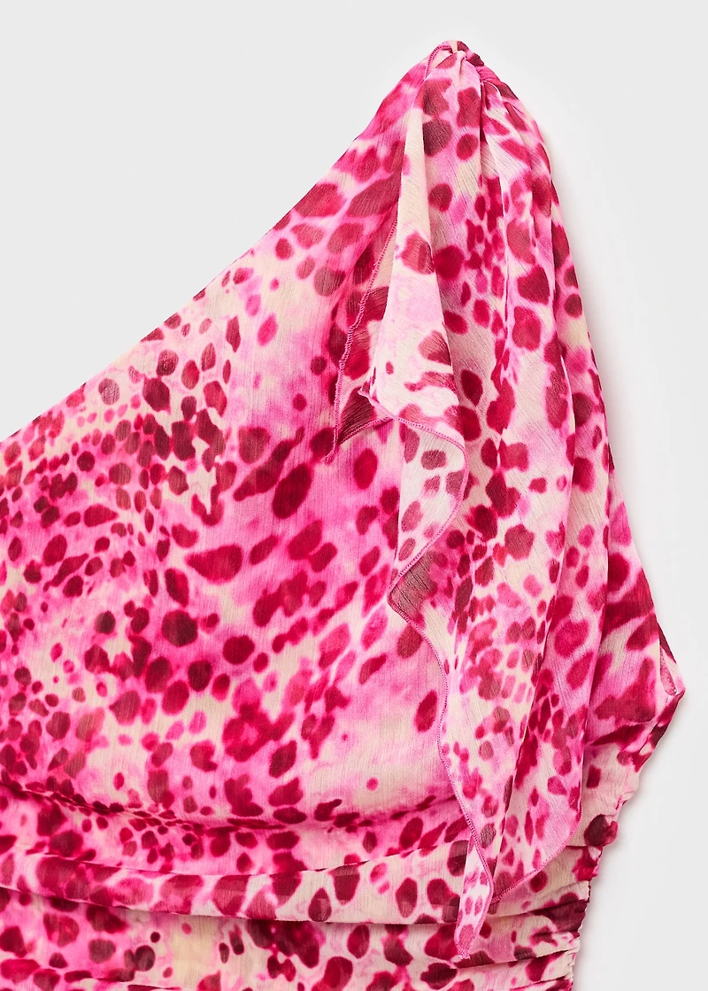 Asymmetric printed top