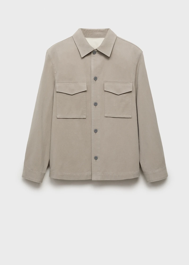 Lyocell cotton jacket with pockets