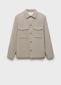 Lyocell cotton jacket with pockets