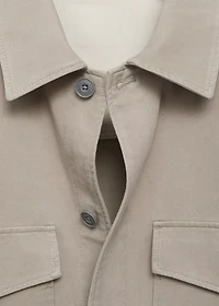 Lyocell cotton jacket with pockets