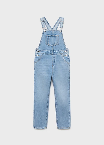 Long denim dungarees