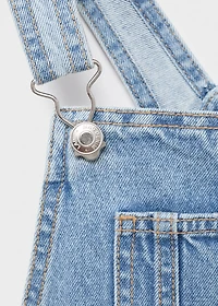 Long denim dungarees