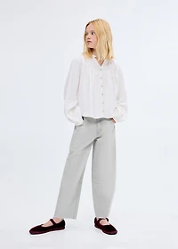 Mid-rise balloon jeans