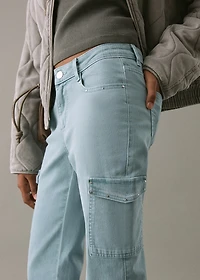 Flared cargo jeans